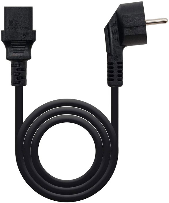 Nanocable Cable de Alimentación CEE7/7 Macho a C13 Hembra 1,5 m Negro